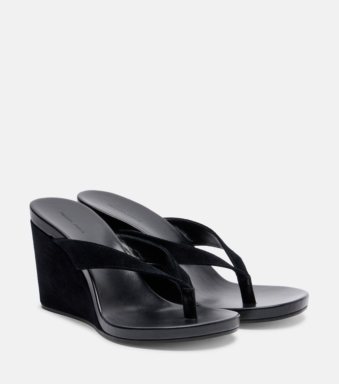 Suede wedge thong sandals | Phoebe Philo