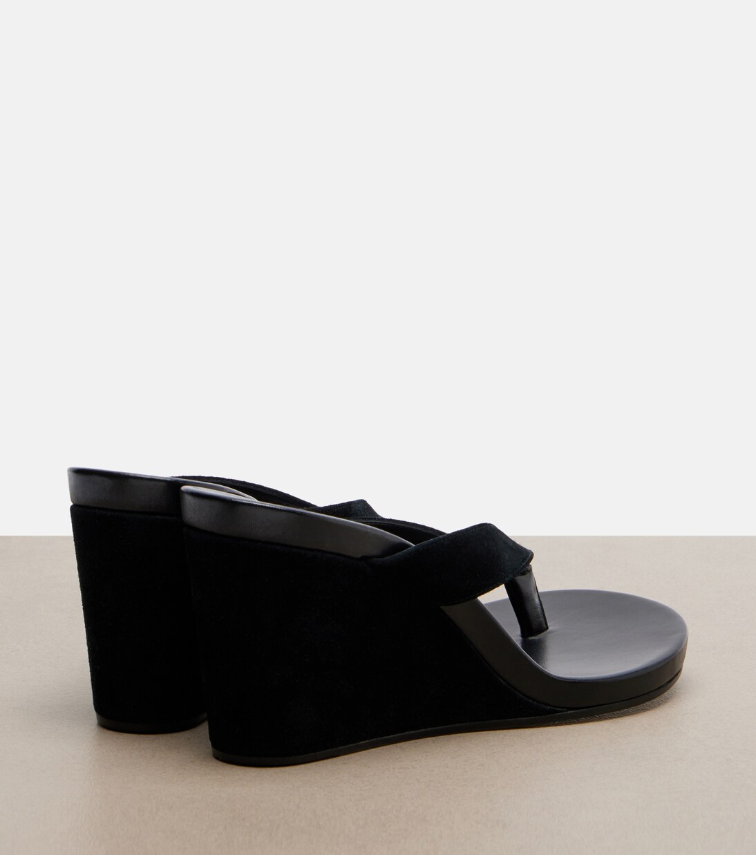 Suede wedge thong sandals | Phoebe Philo
