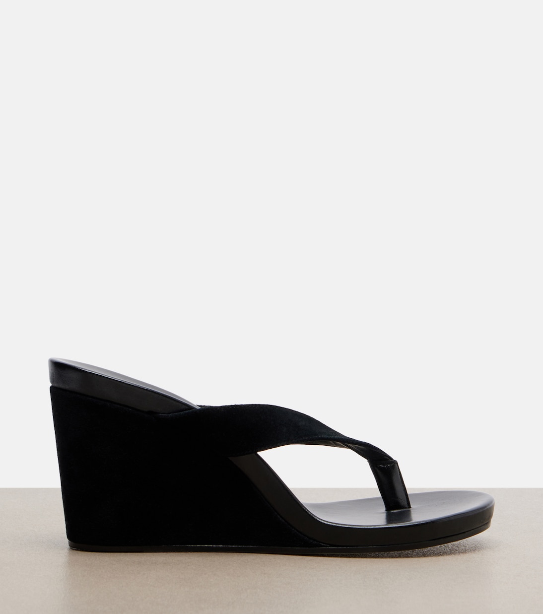 Suede wedge thong sandals | Phoebe Philo