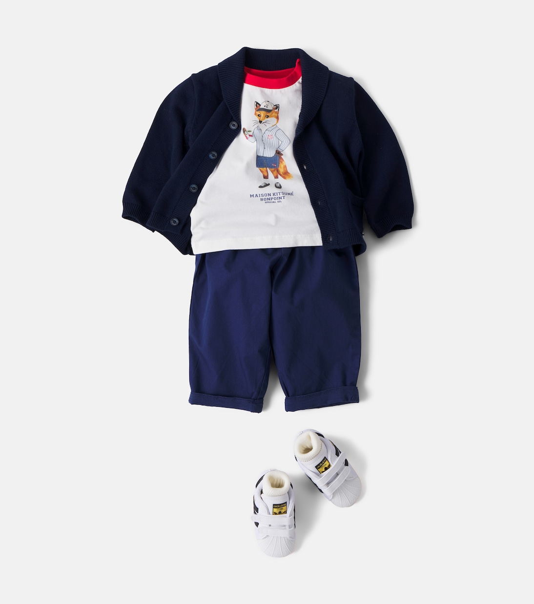 x Kitsuné Baby Lyrical printed cotton T-shirt | Bonpoint