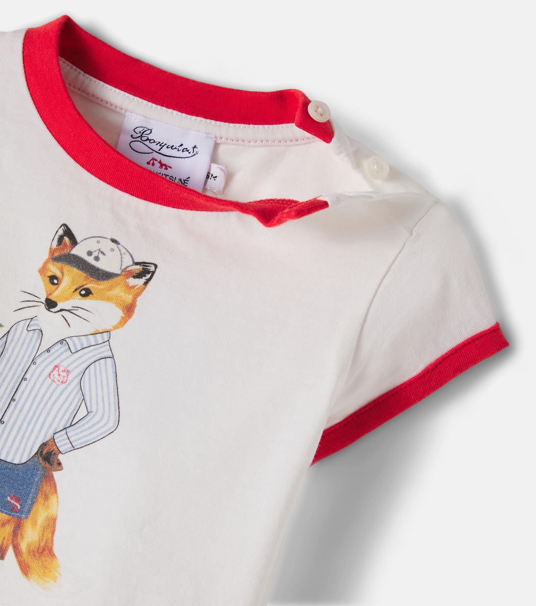 x Kitsuné Baby Lyrical printed cotton T-shirt | Bonpoint