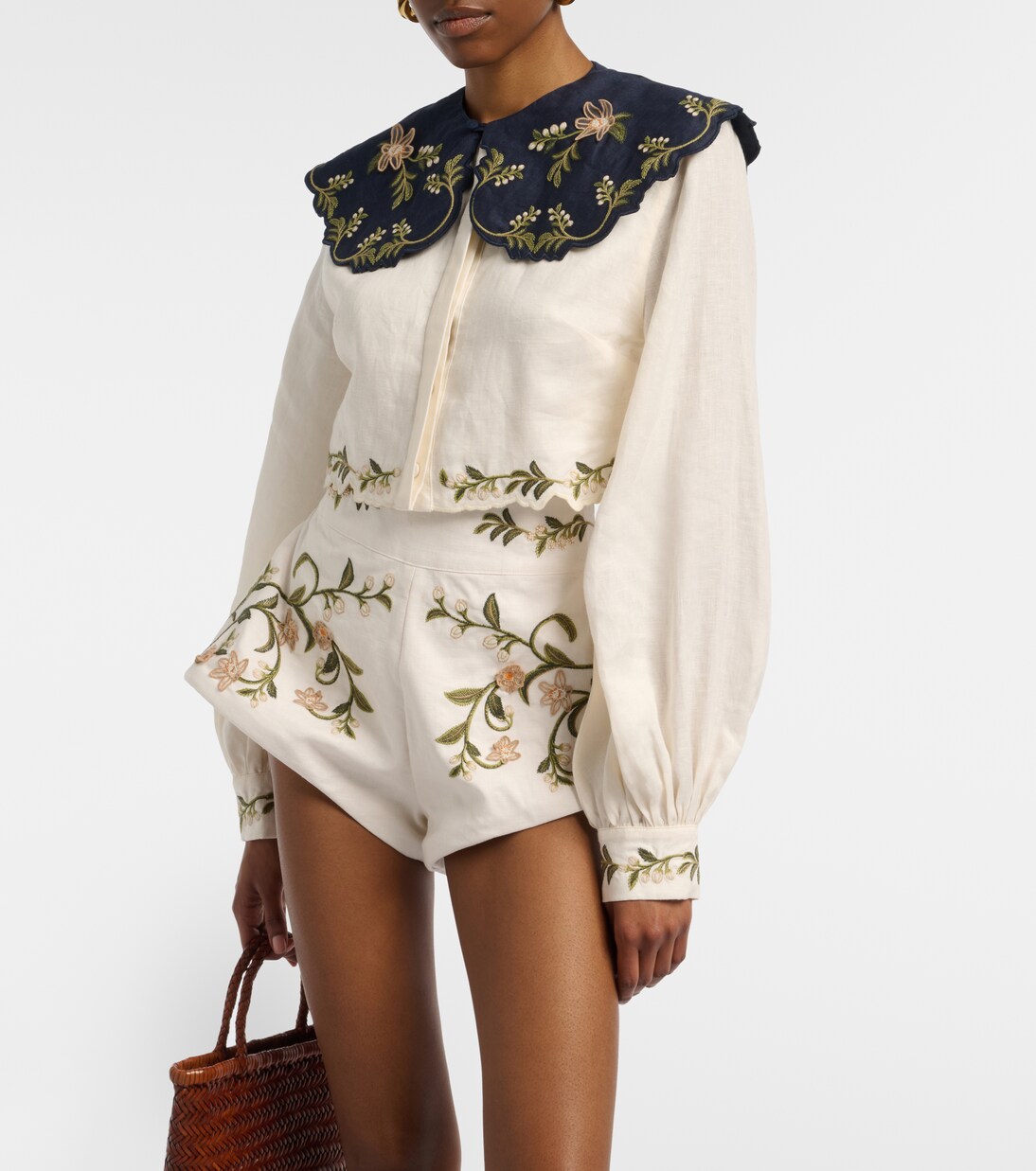 Cumbre embroidered linen blouse | Agua by Agua Bendita