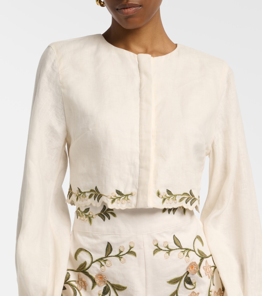 Cumbre embroidered linen blouse | Agua by Agua Bendita