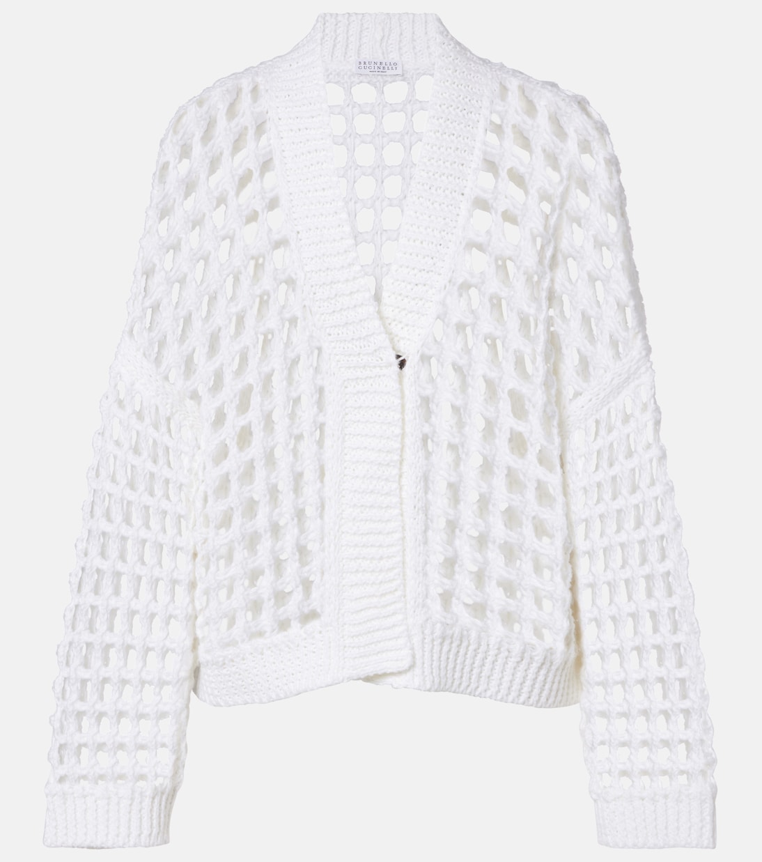 Open-knit cotton cardigan | Brunello Cucinelli