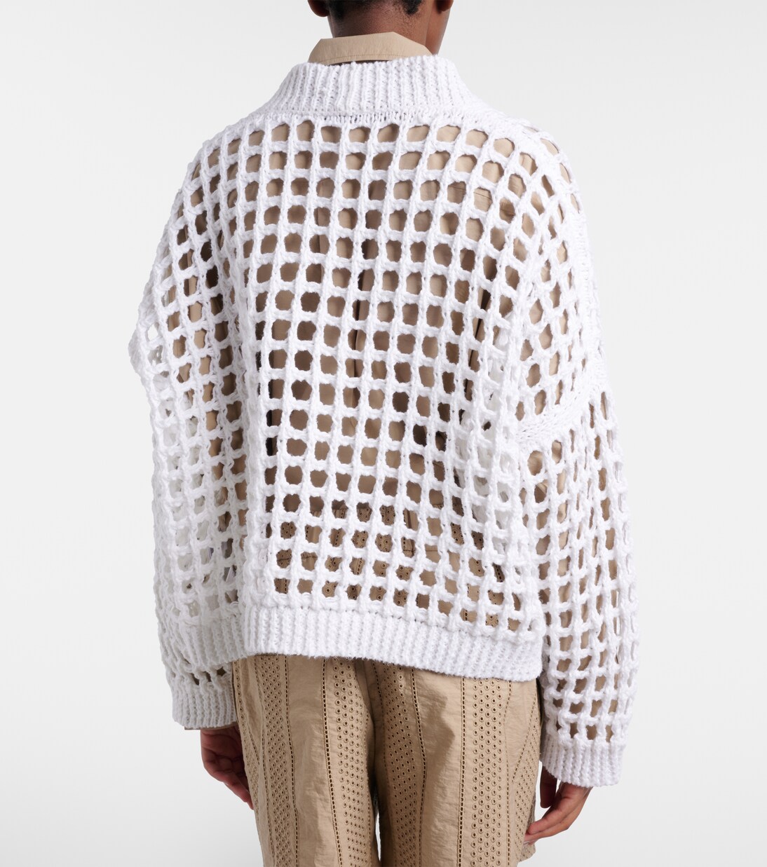 Open-knit cotton cardigan | Brunello Cucinelli