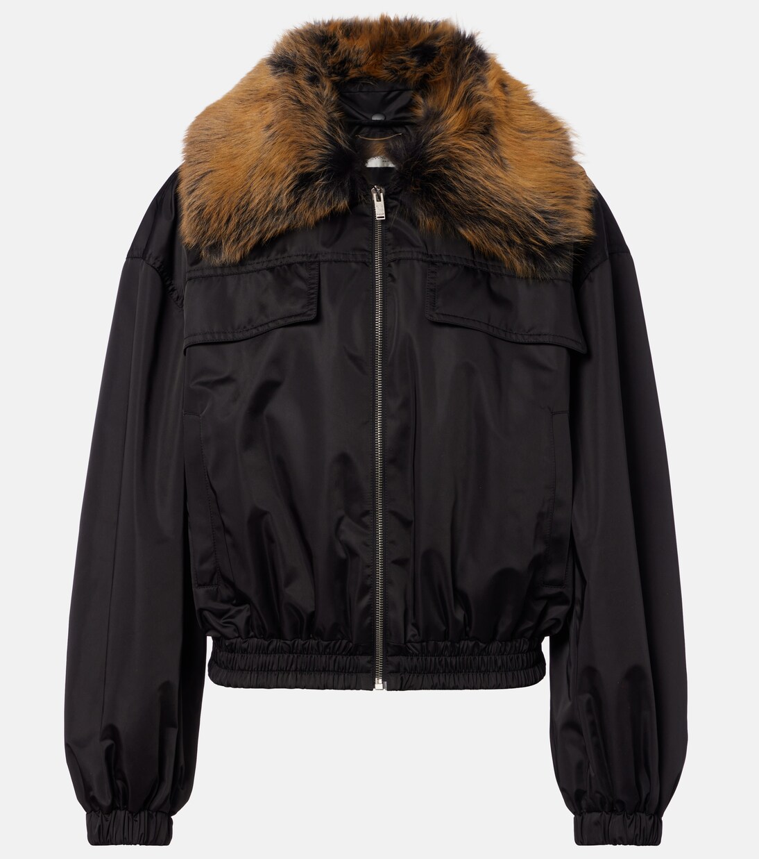 Shearling-trimmed blouson jacket | Saint Laurent