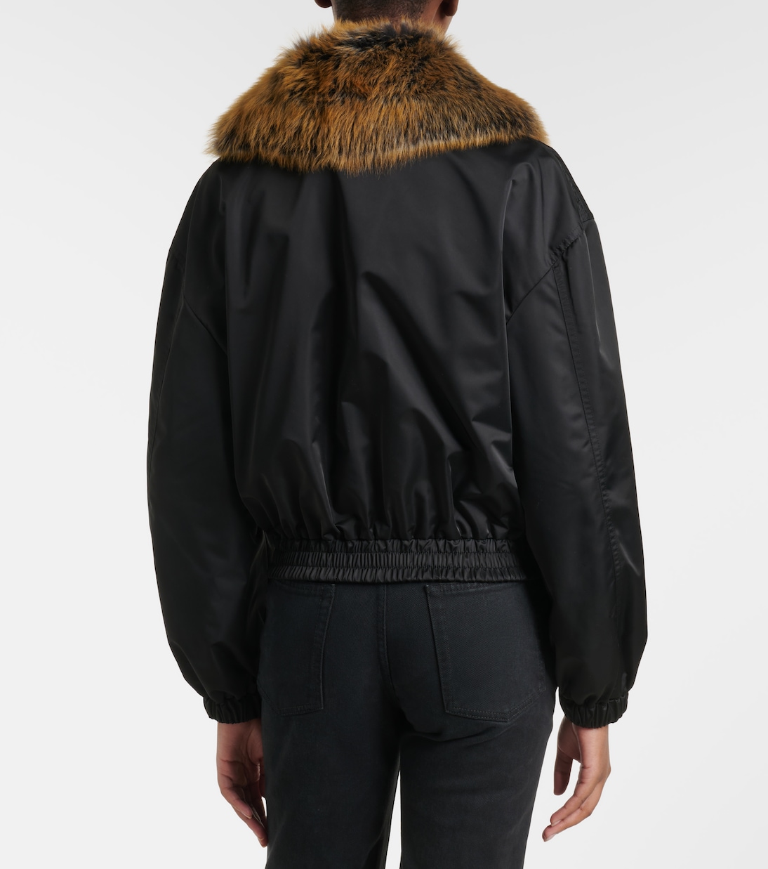 Shearling-trimmed blouson jacket | Saint Laurent