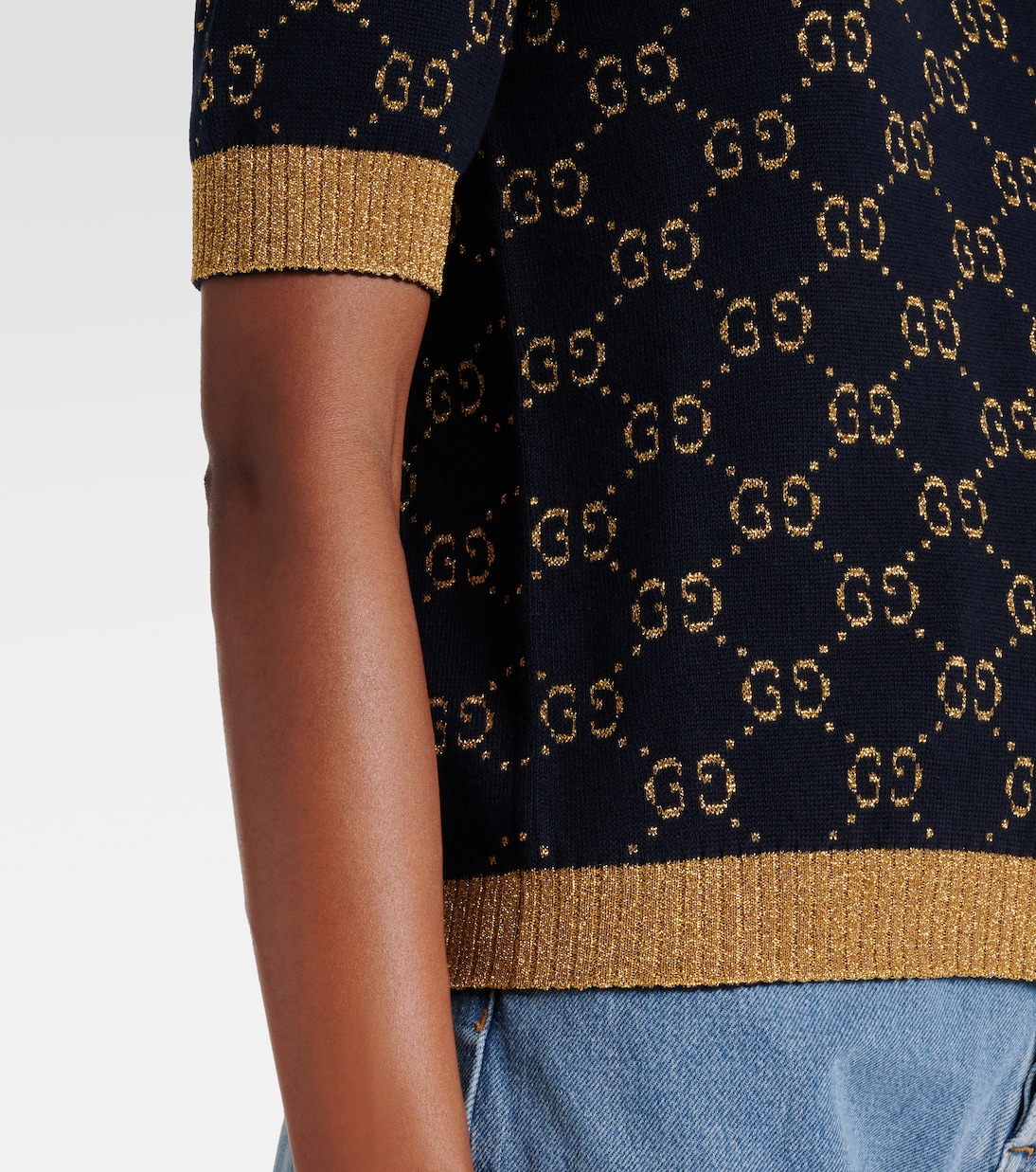 Cotton-blend lamé top | Gucci