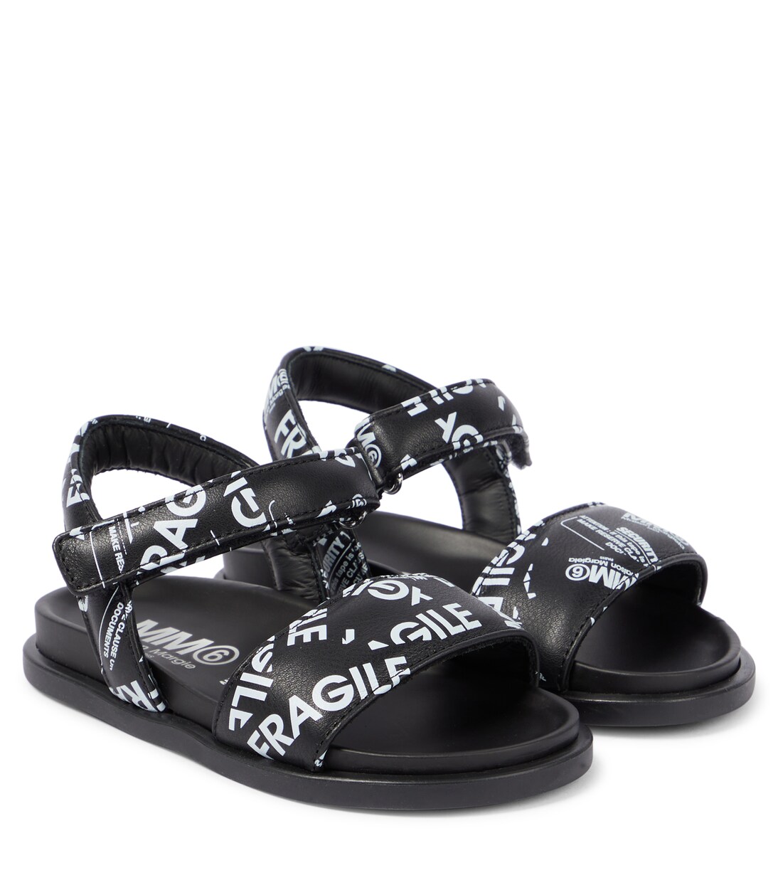 Printed leather sandals | MM6 Maison Margiela Kids