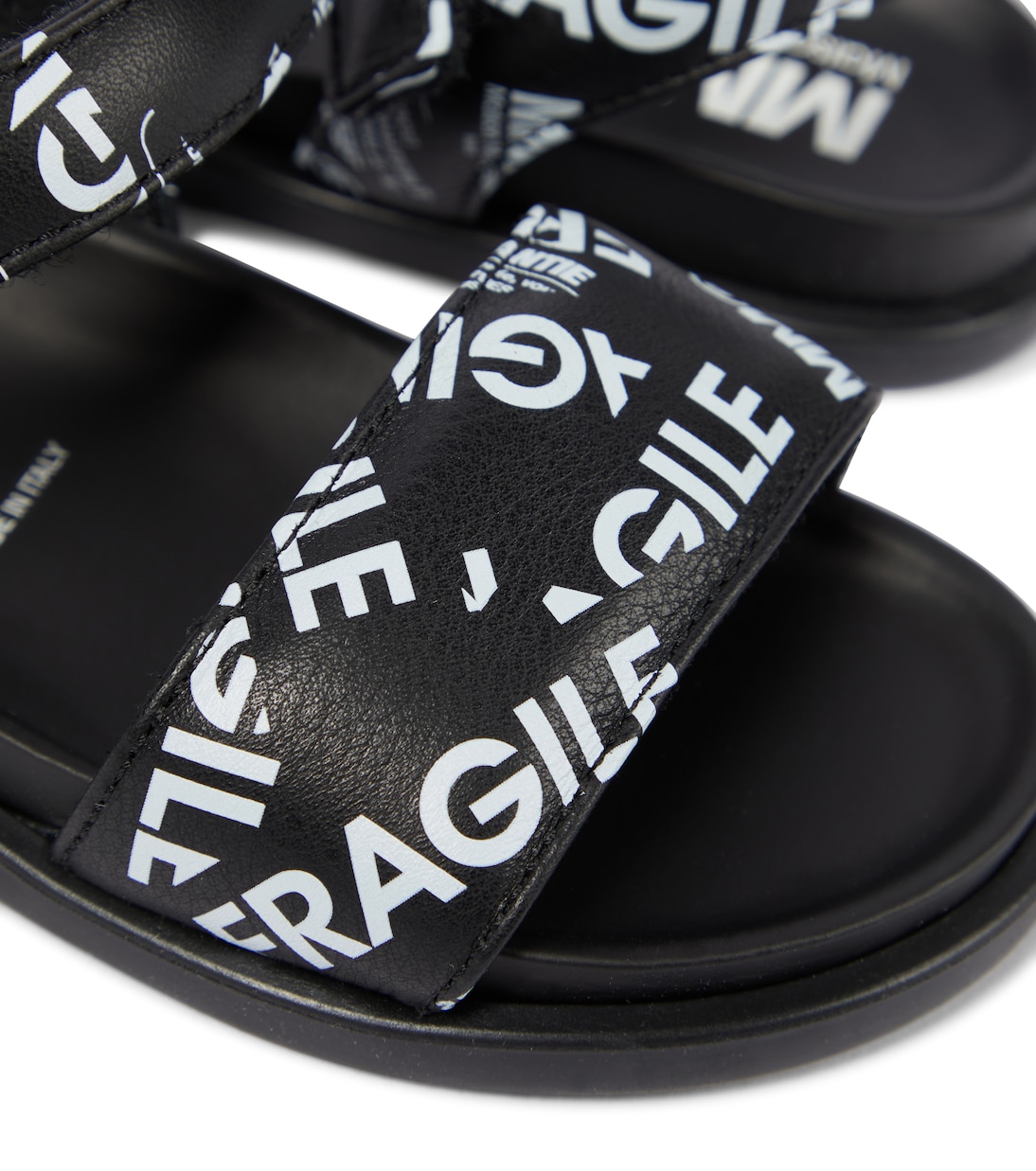 Printed leather sandals | MM6 Maison Margiela Kids