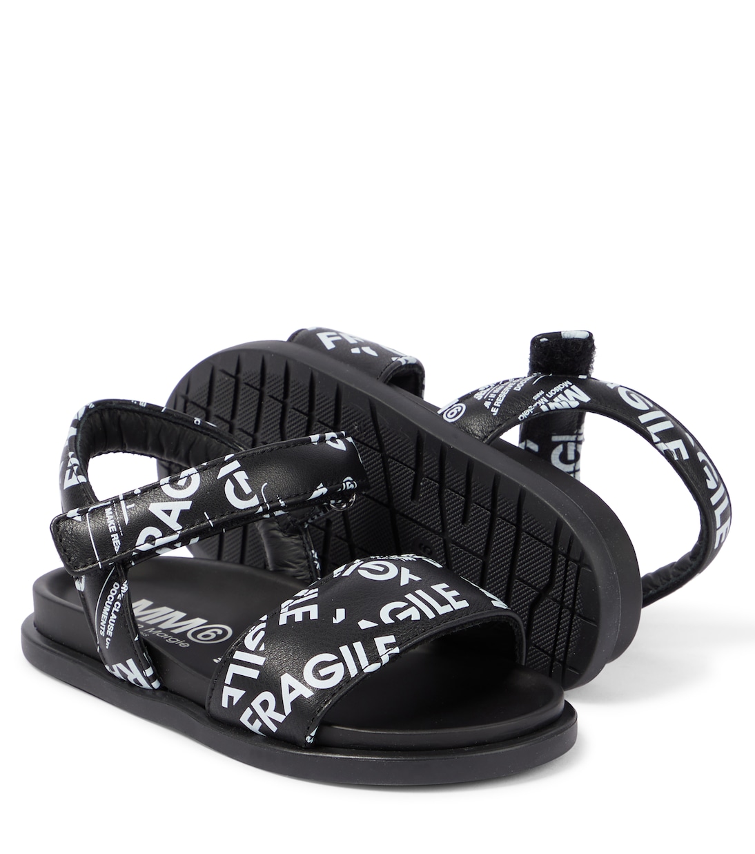 Printed leather sandals | MM6 Maison Margiela Kids