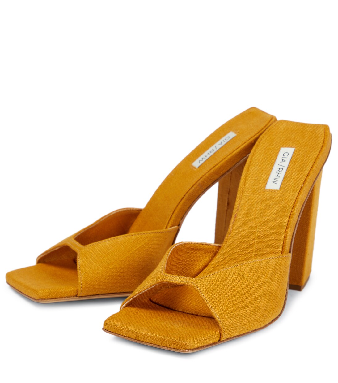 GIA/RHW Pantoletten Rosie 14 aus Leinen | Gia Borghini