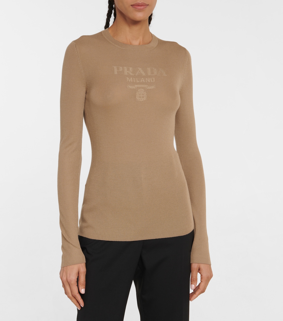 Pullover in lana e seta | Prada