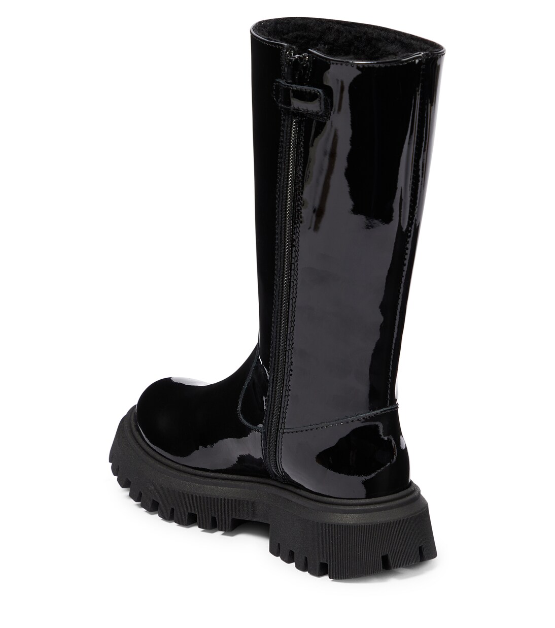 Logo patent leather knee-high boots | Dolce&Gabbana Kids