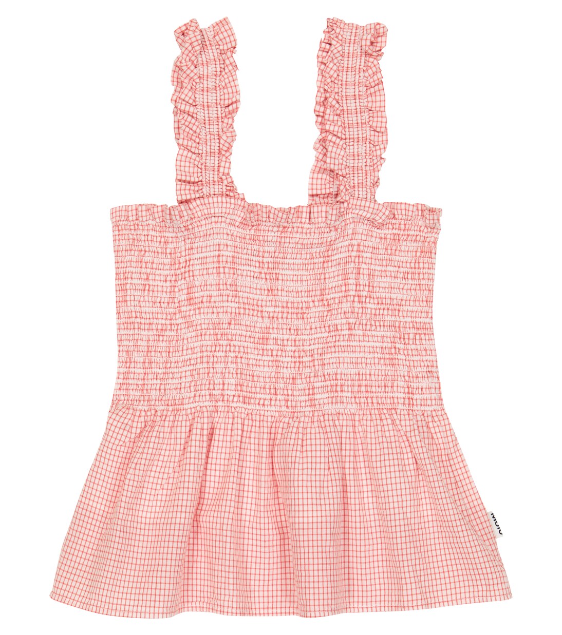 Rosine Red Check smocked cotton top | Molo