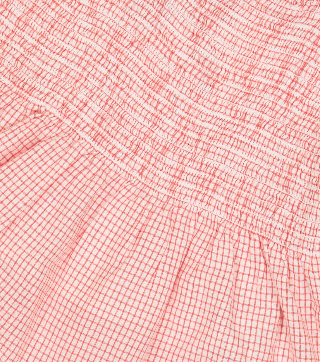 Rosine Red Check smocked cotton top | Molo
