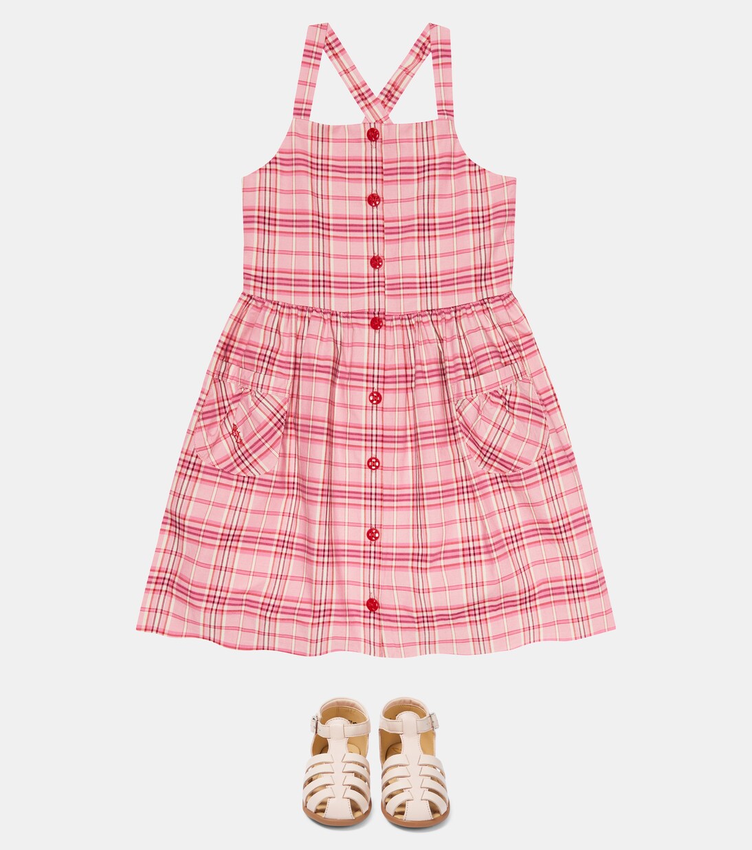 Checked cotton poplin dress | Polo Ralph Lauren Kids