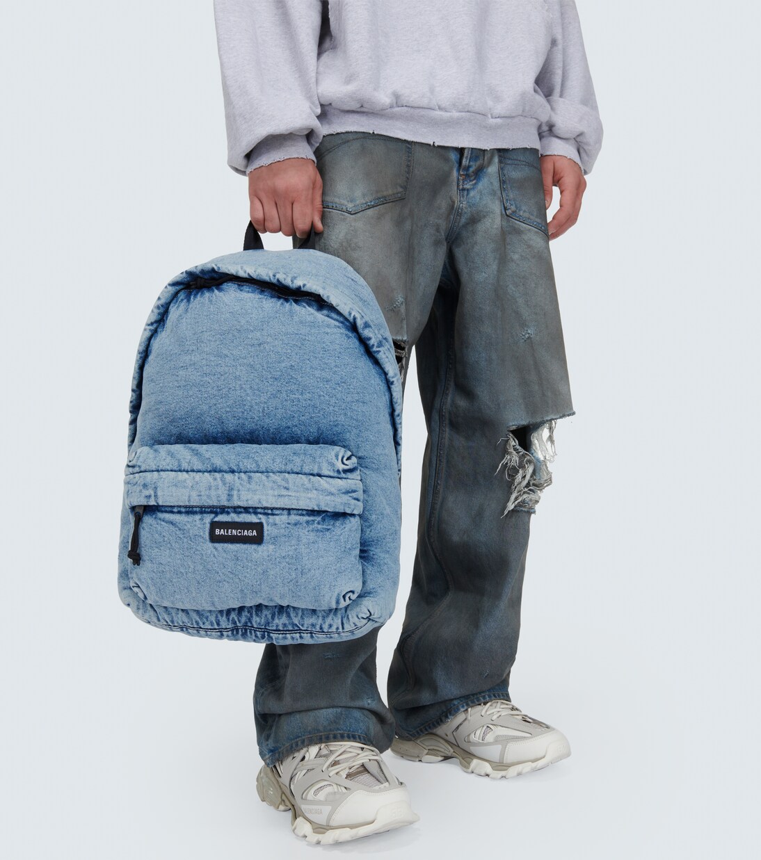 Explorer denim backpack | Balenciaga