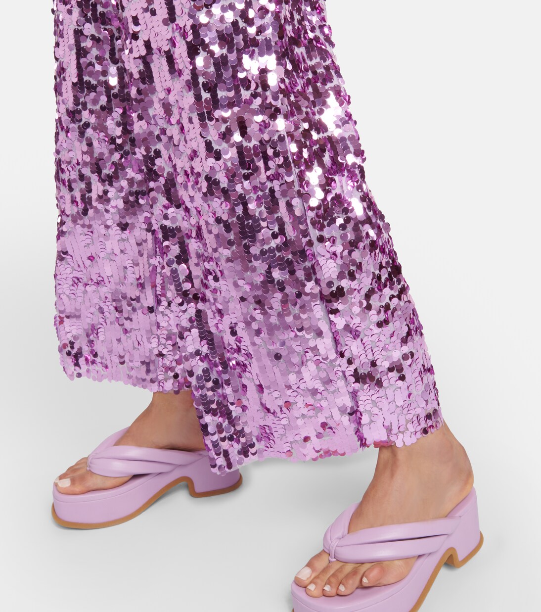 Pantalon ample à taille haute et à sequins | Oséree