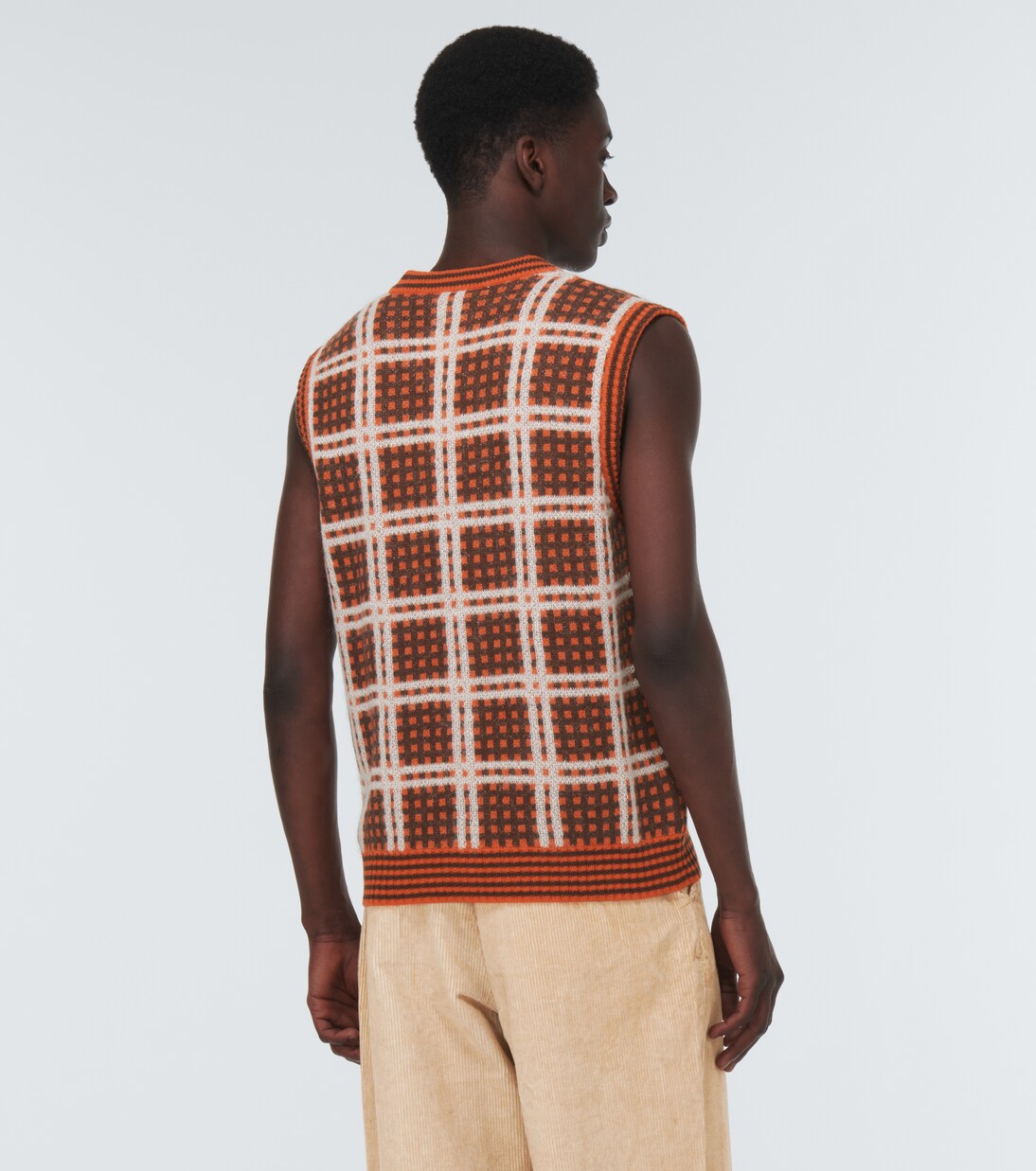 Checked wool-blend sweater vest | Marni