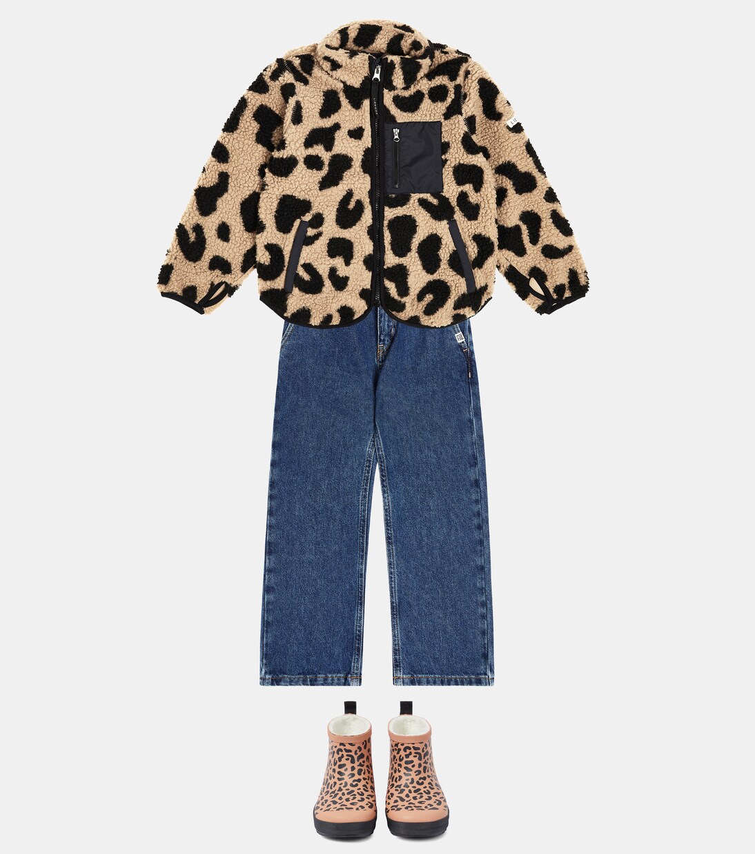 Nolan leopard-print fleece jacket | Liewood