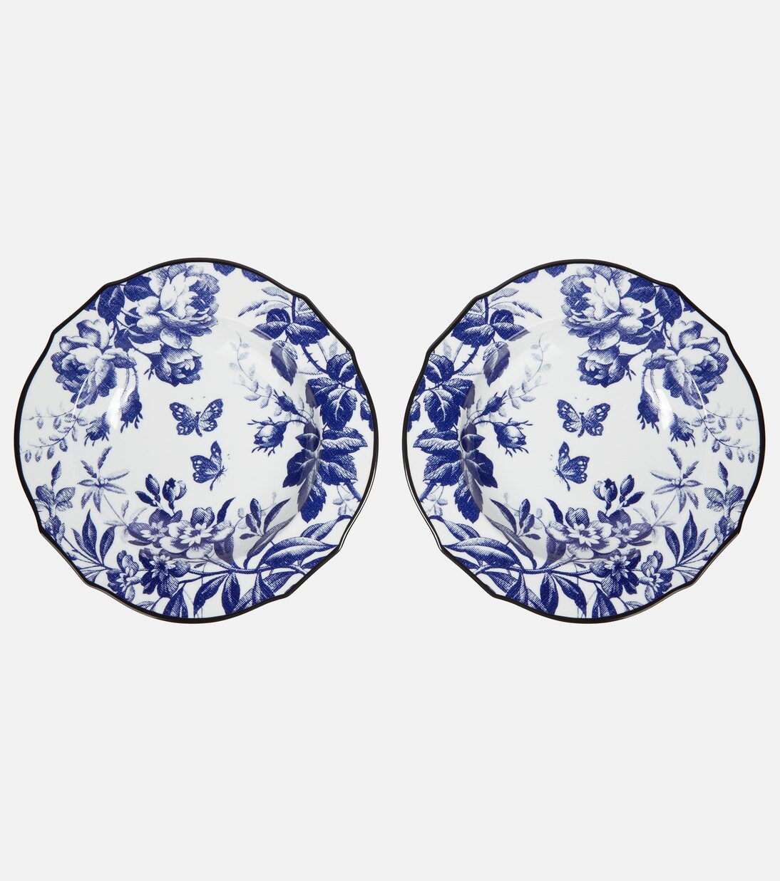 Herbarium set of 2 porcelain soup bowls | Gucci