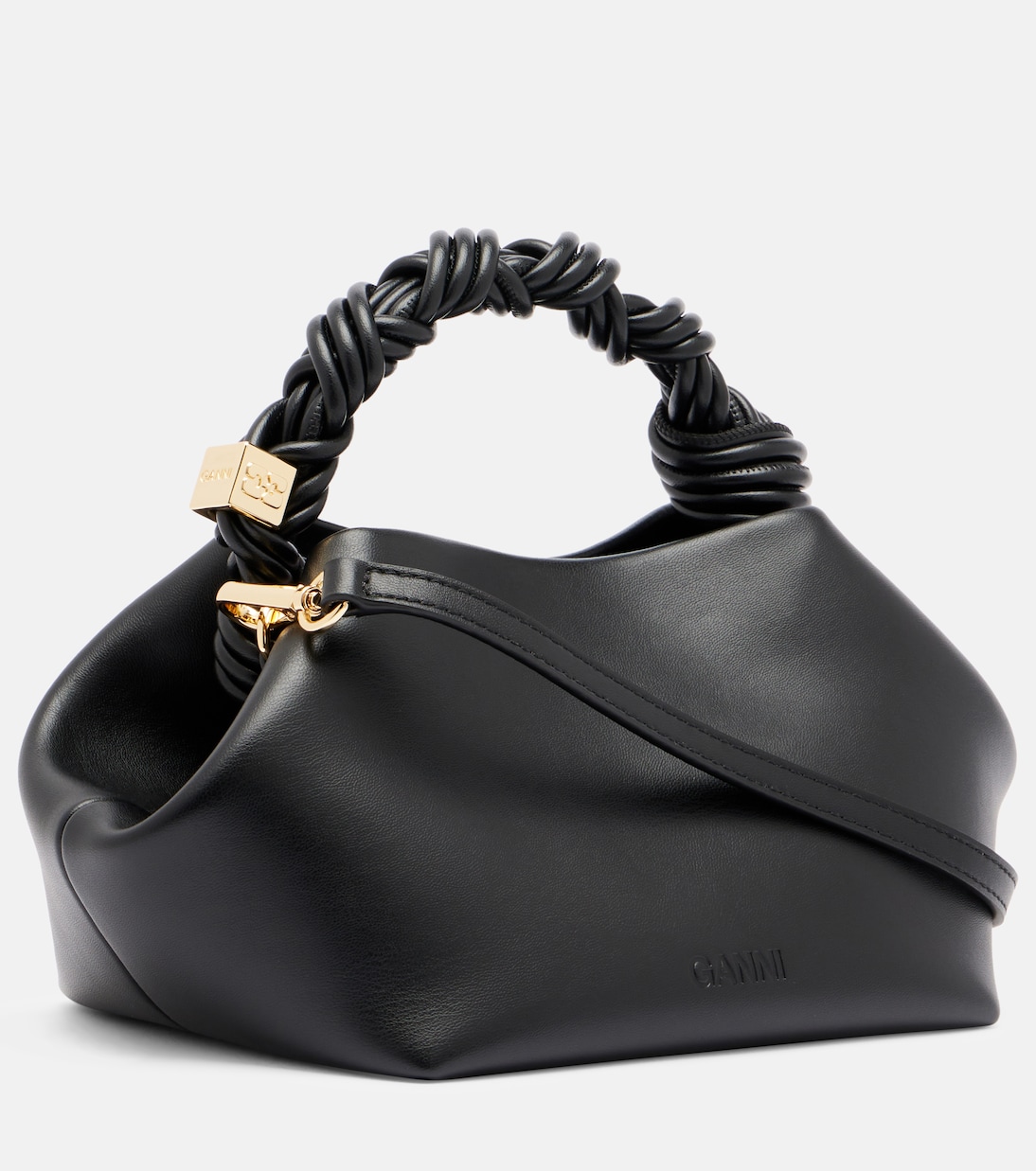 Bou Small leather tote bag | Ganni