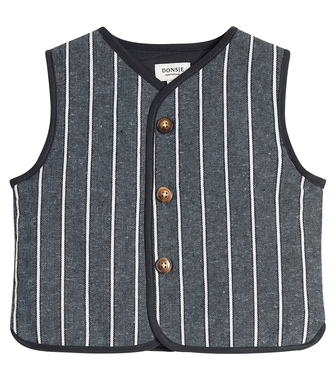 Baby Ririo striped cotton and linen vest | Donsje