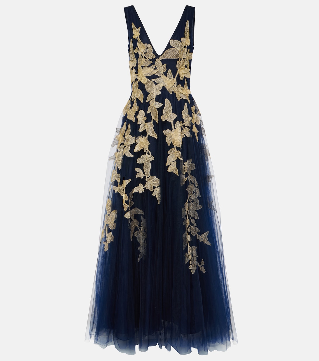 Arcangela appliqué tulle gown | Costarellos