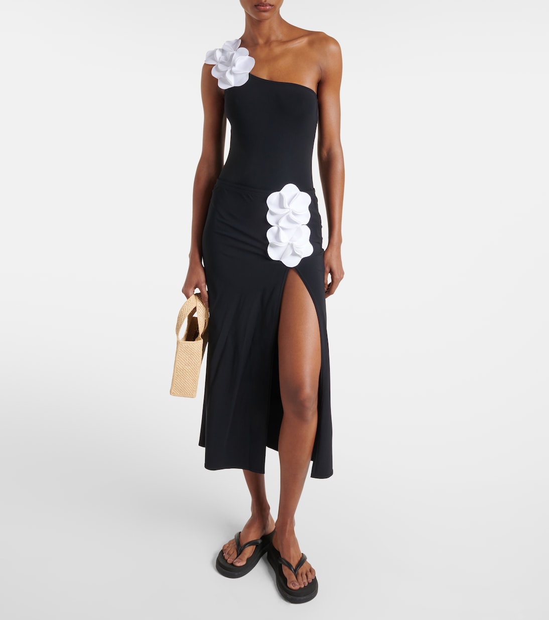 Tess floral-appliqué beach cover-up | Karla Colletto