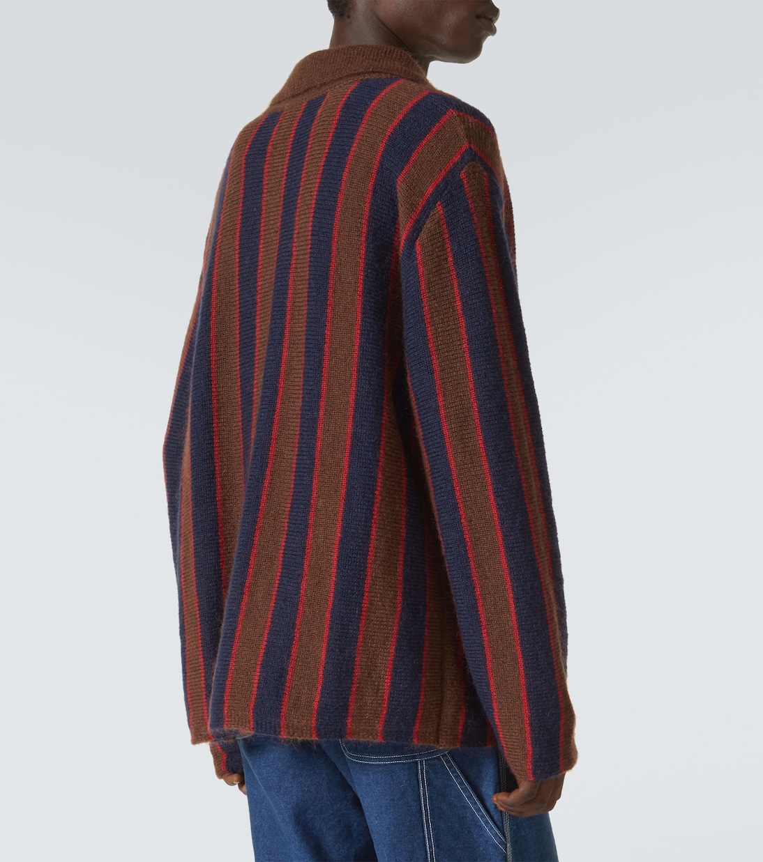 Striped mohair-blend cardigan | Bode