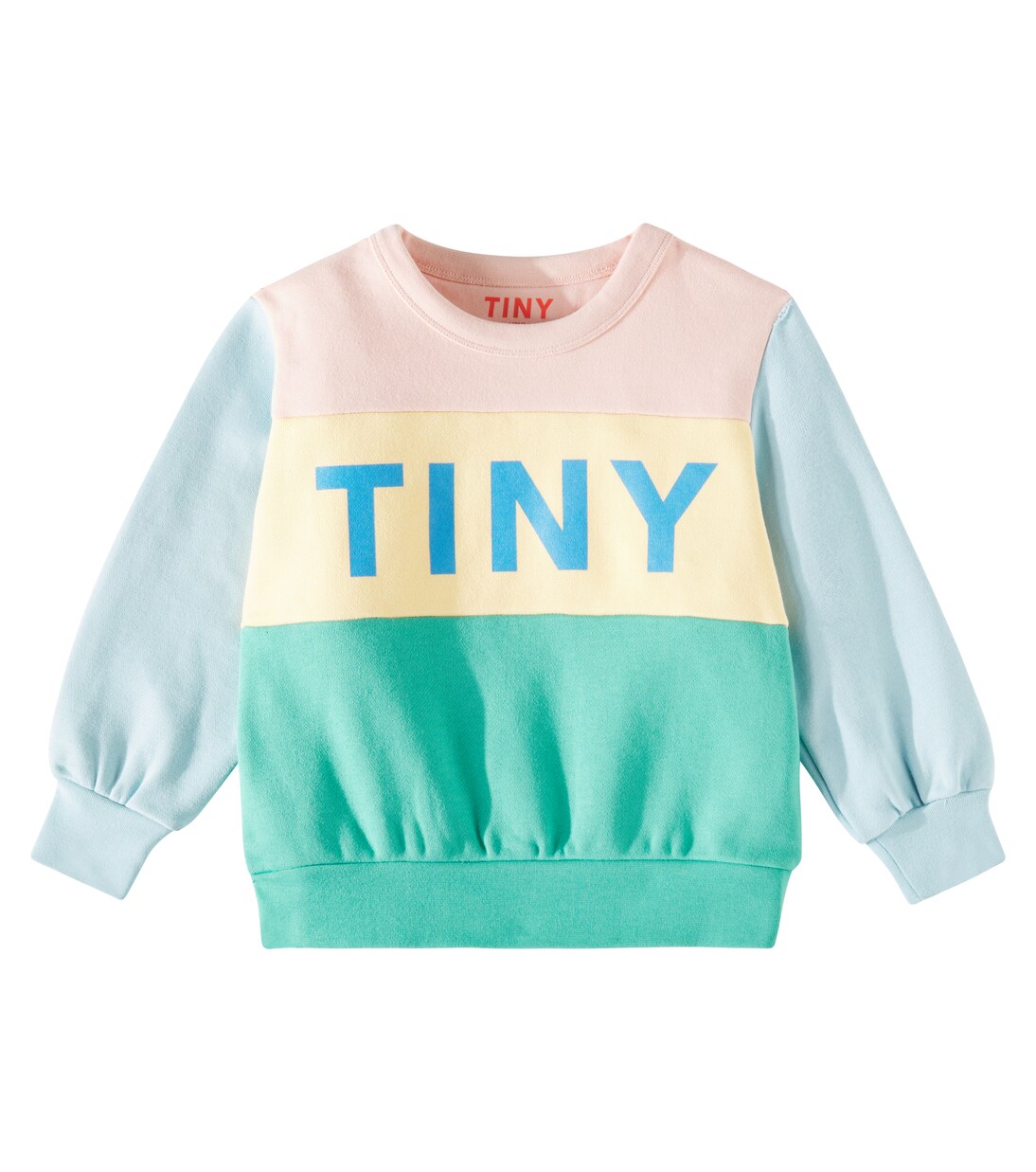 Color Block logo cotton sweatshirt | Tinycottons