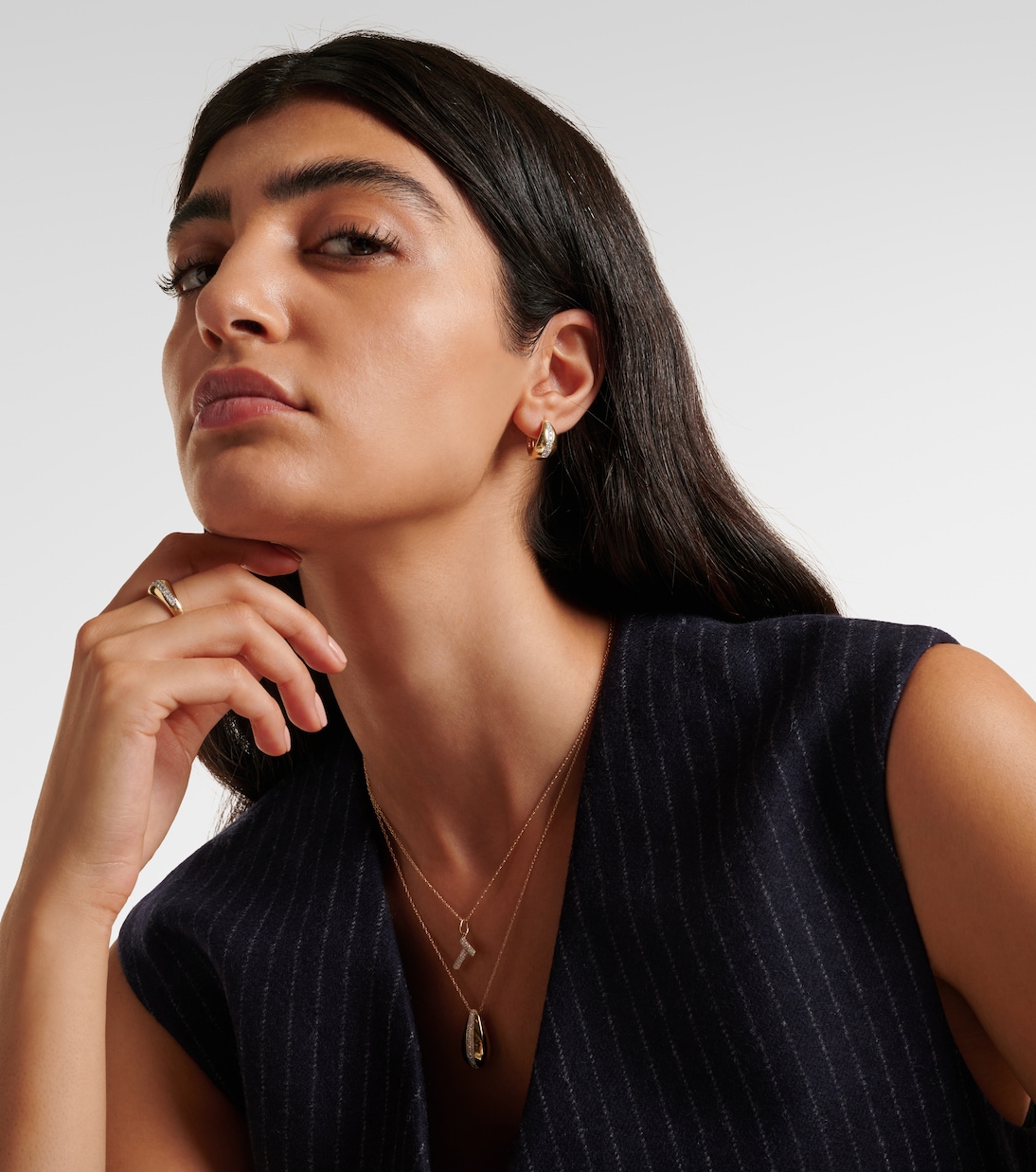 Ohrringe Pistachio aus 10kt Gelbgold mit Diamanten | Stone and Strand