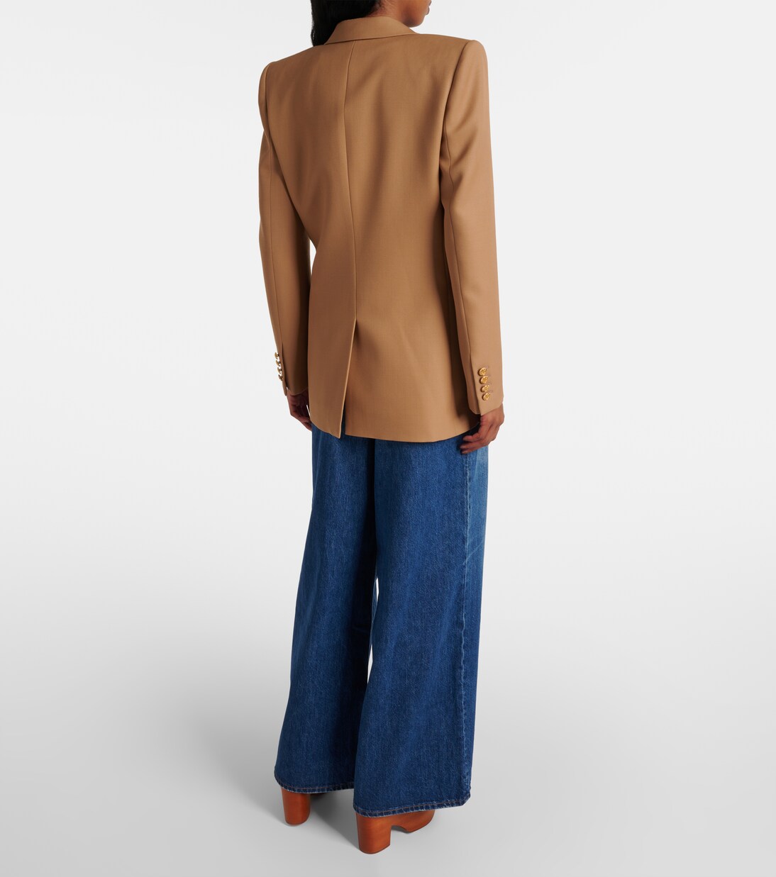 Blazer cruzado de lana grain de poudre | Chloé