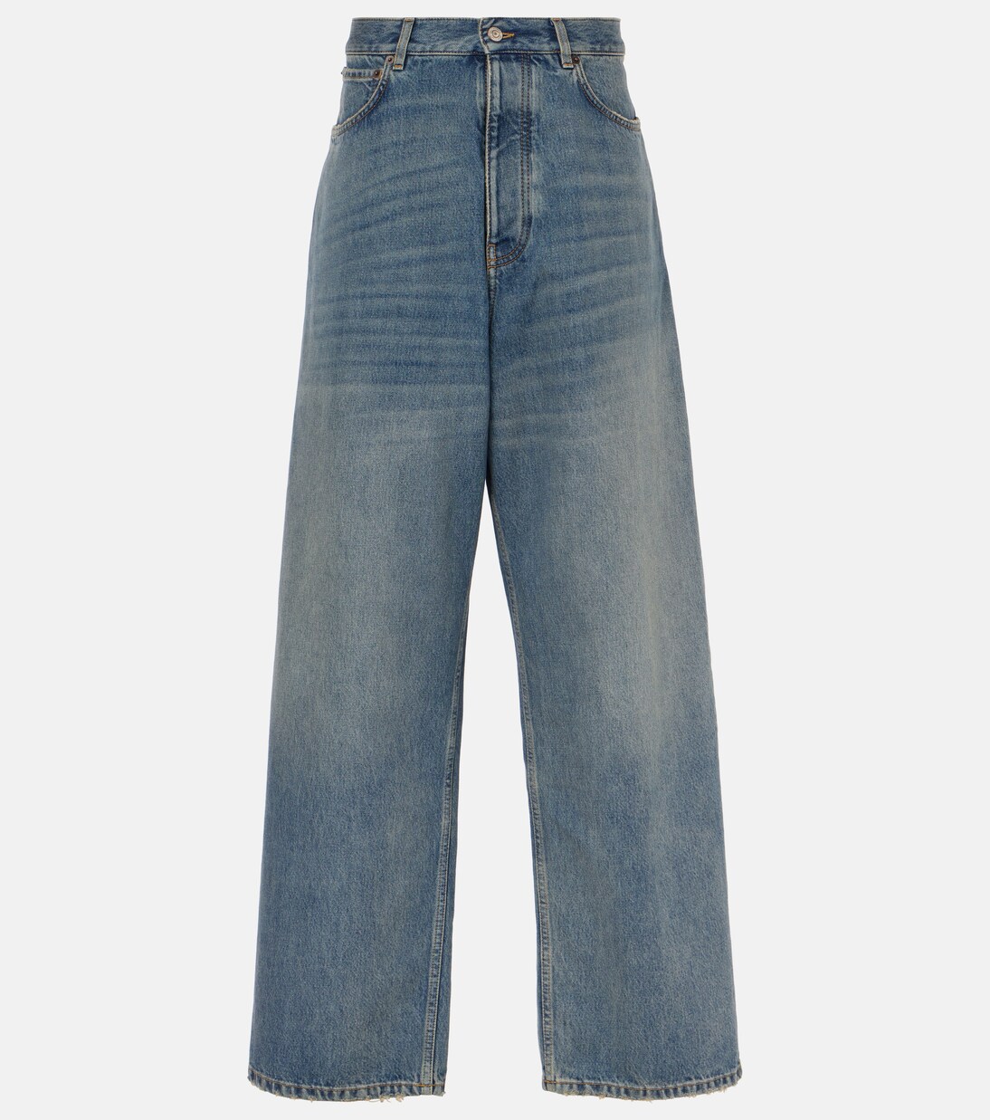 Faded mid-rise wide-leg jeans | Balenciaga