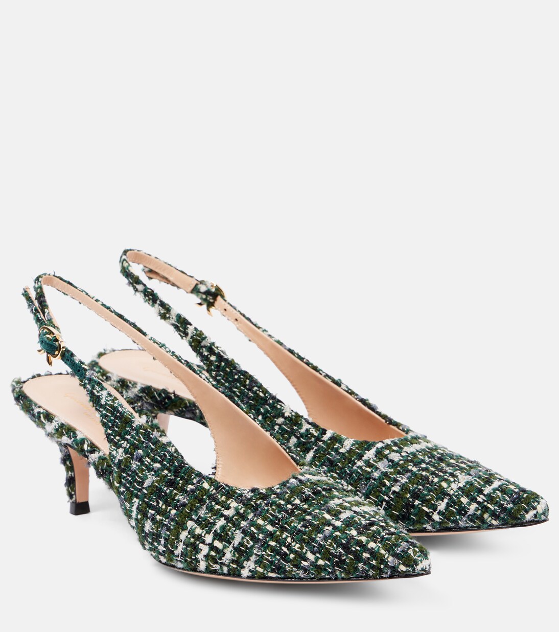 55 bouclé slingback pumps | Gianvito Rossi