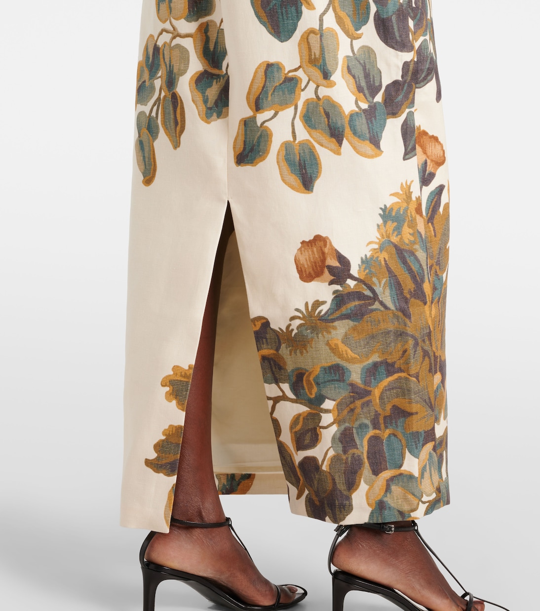 Robe bustier Evalita en lin à fleurs | SIR