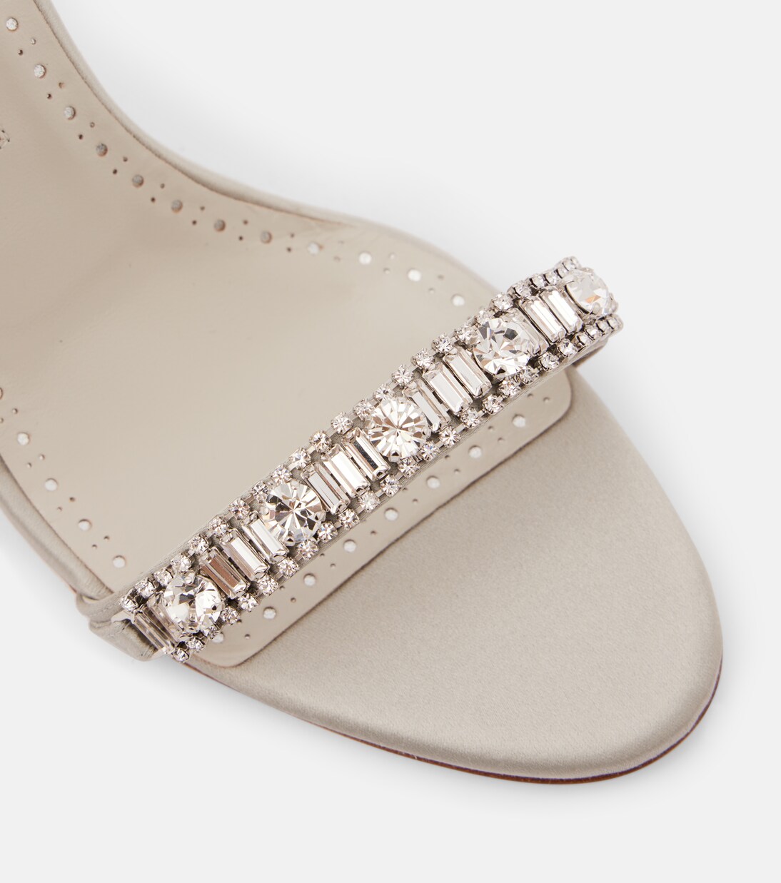 Sandalen Asa 90 aus Satin mit Kristallen | Manolo Blahnik