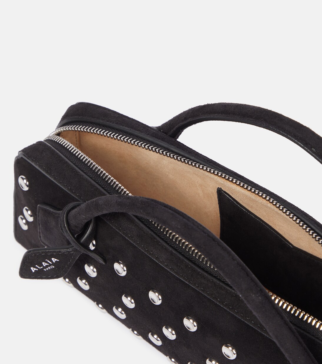 Le Teckel studded leather clutch | Alaïa