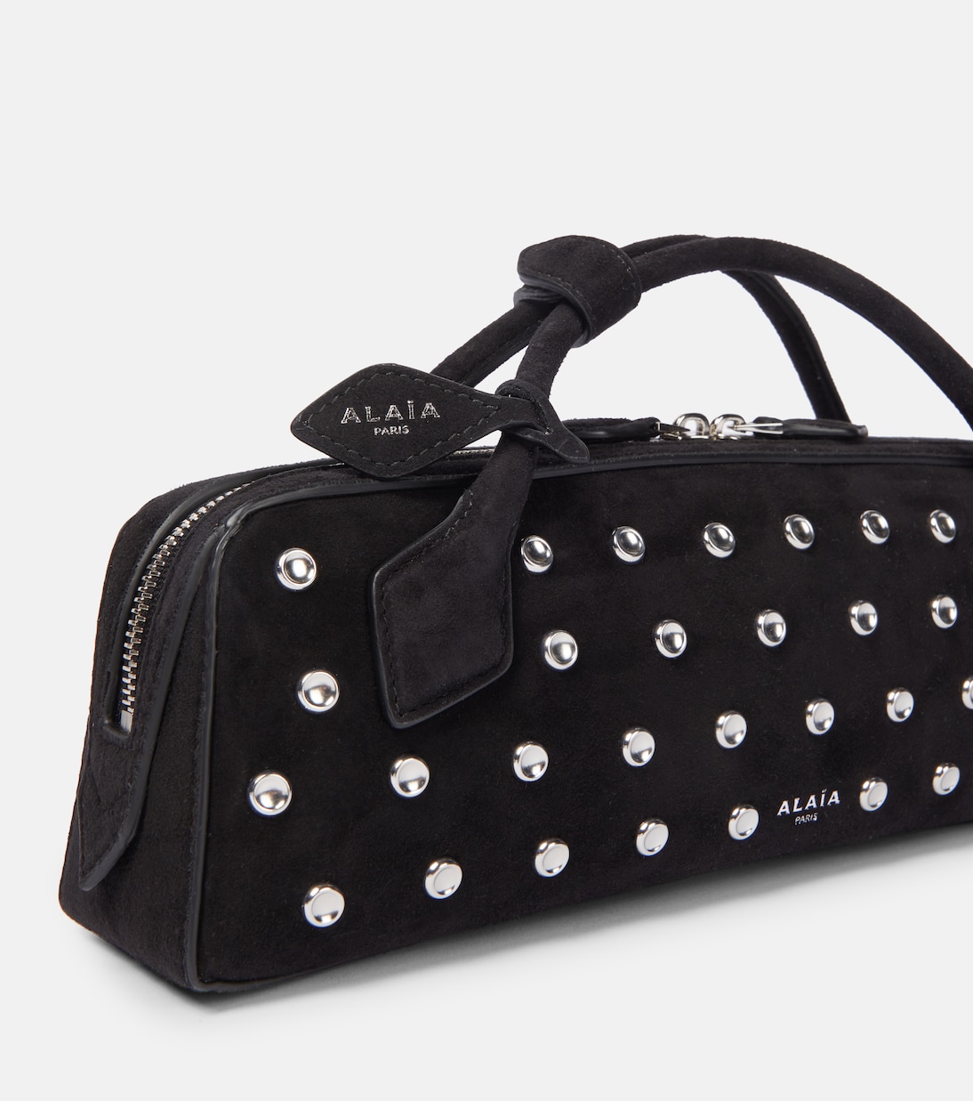Le Teckel studded leather clutch | Alaïa