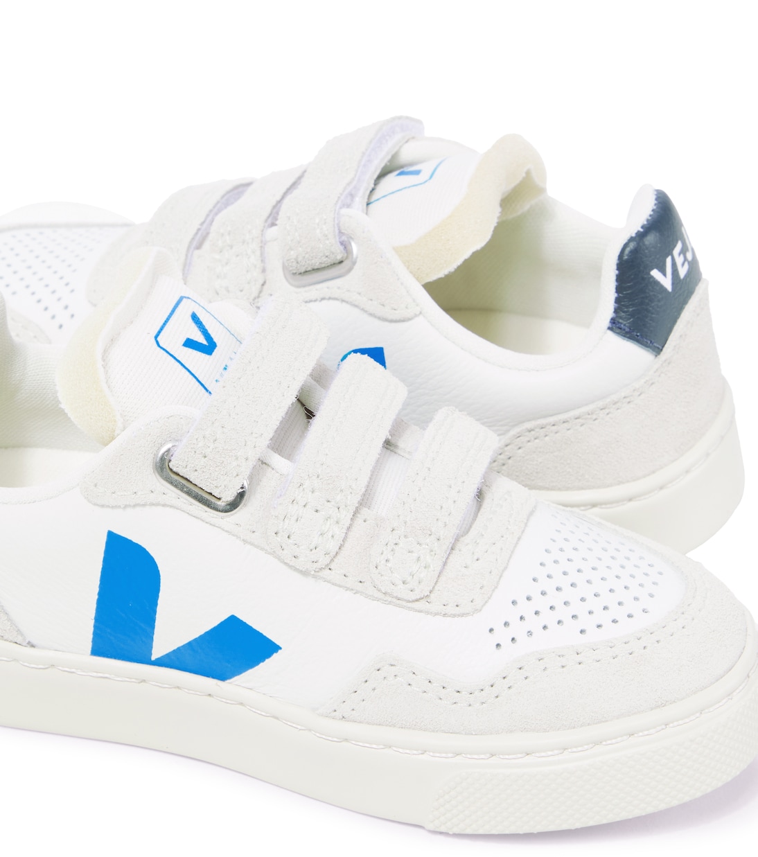 V-90 suede-trimmed leather sneakers | Veja Kids