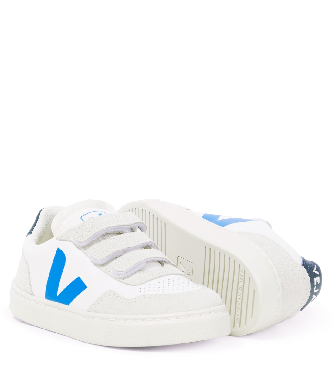 V-90 suede-trimmed leather sneakers | Veja Kids