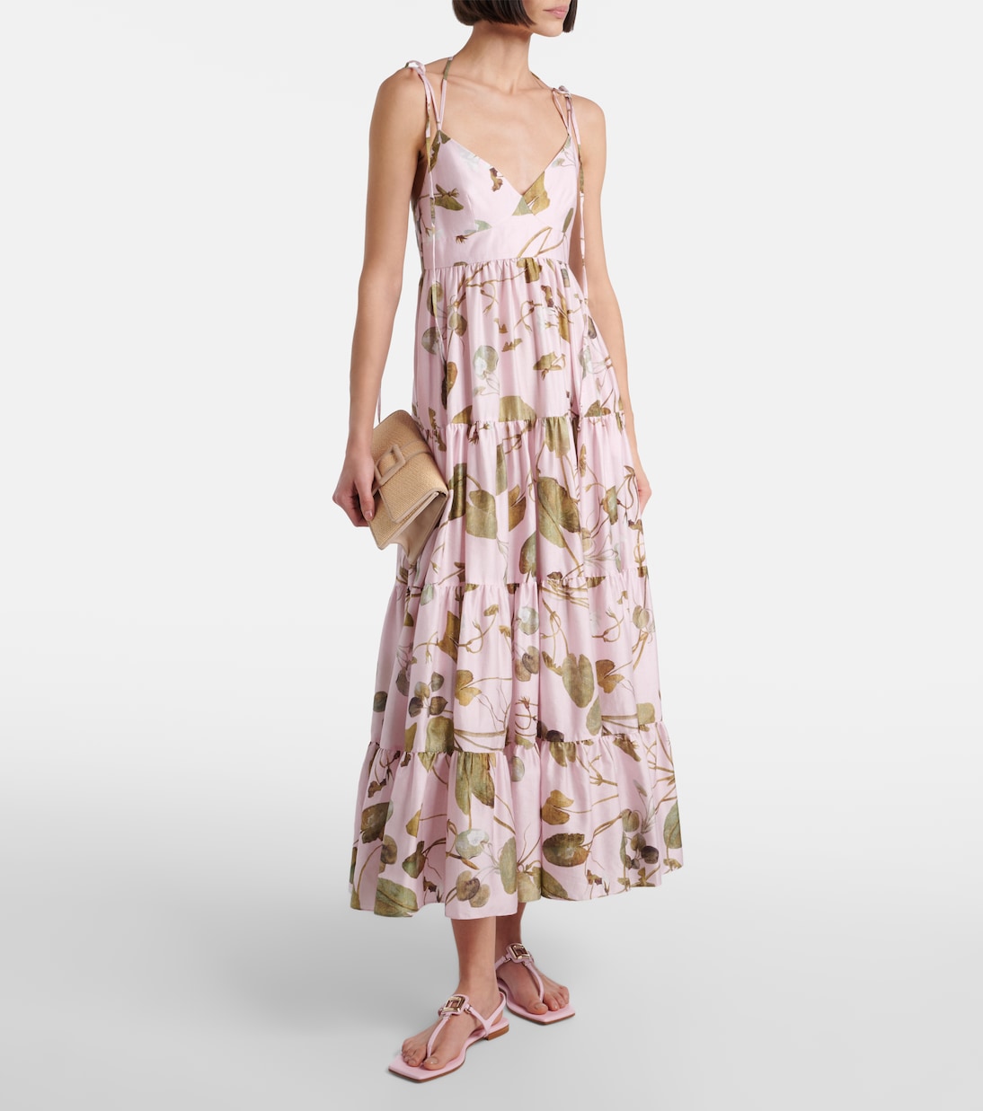 Bedrucktes Midikleid aus Baumwolle | Erdem