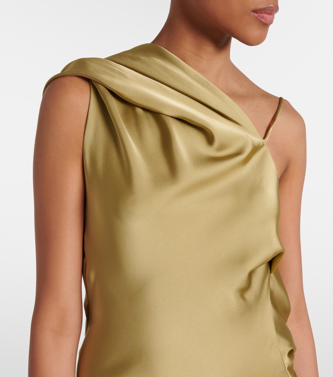 Robe asymétrique en lamé | Entire Studios