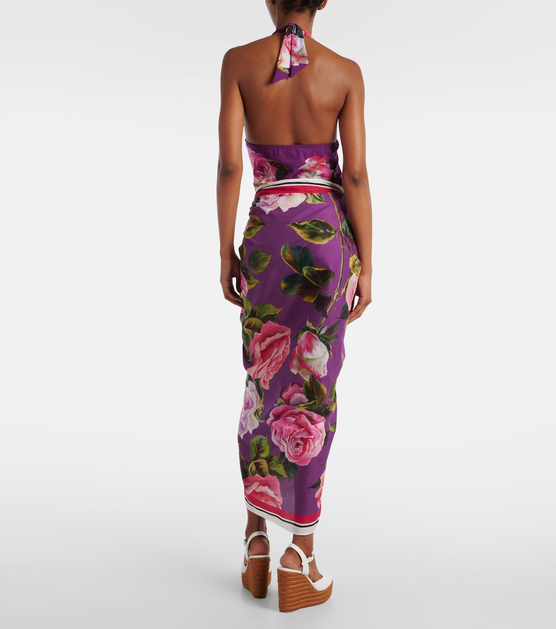 Floral cotton beach cover-up | Dolce&Gabbana