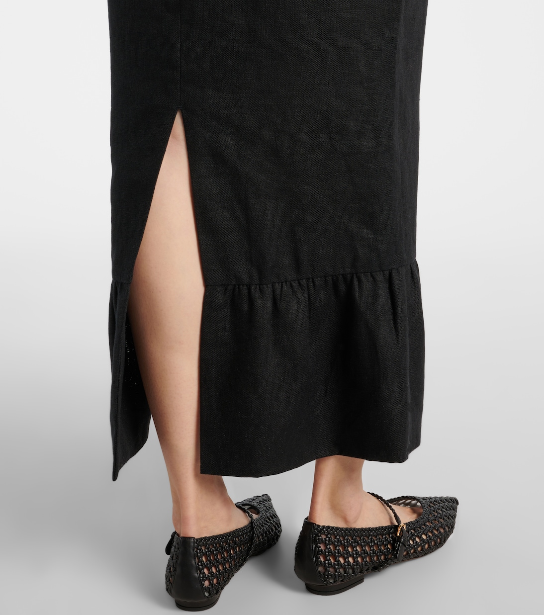 Matilda 티어드 리넨 펜슬 스커트 | Posse