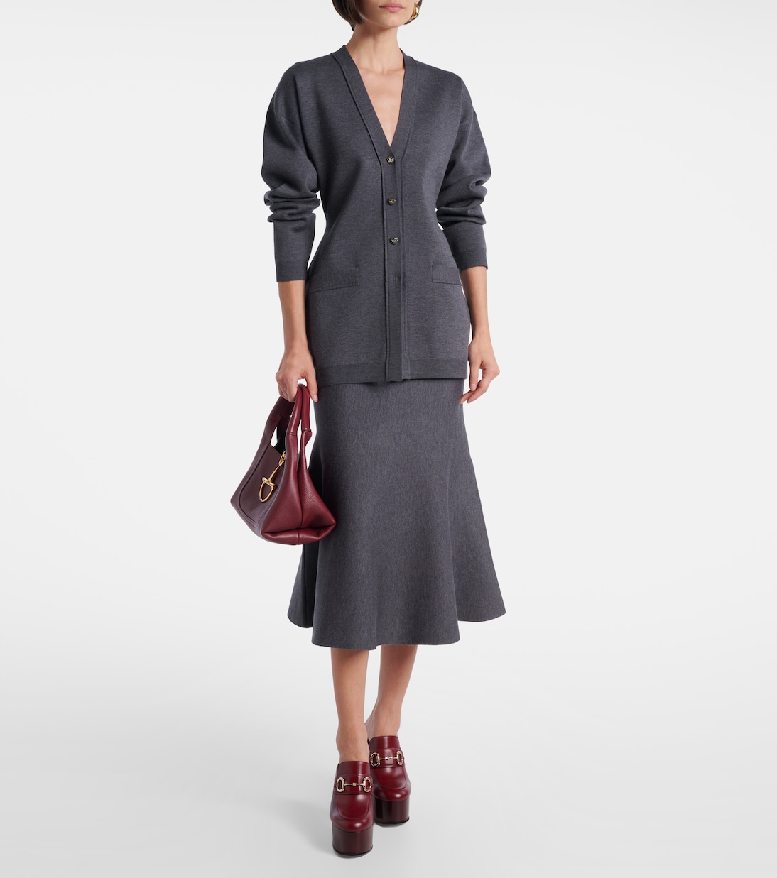 Cardigan Double G aus einem Wollgemisch | Gucci