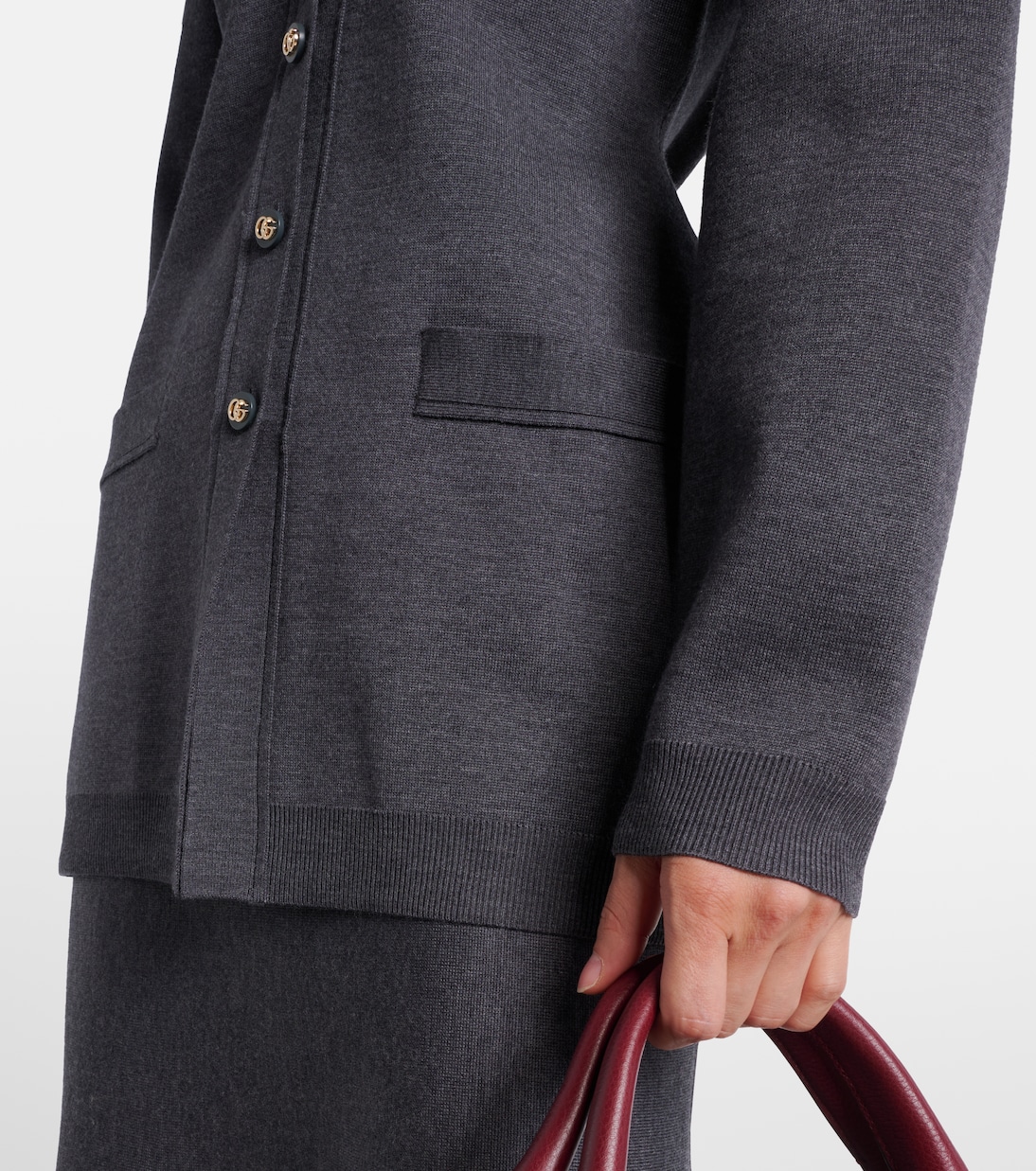 Cardigan Double G aus einem Wollgemisch | Gucci