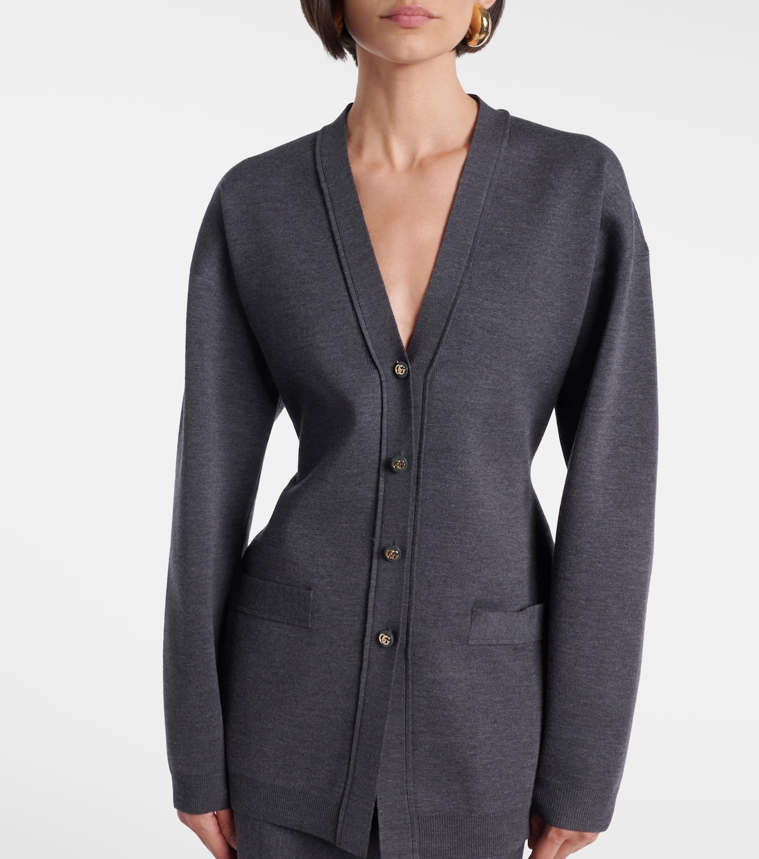 Cardigan Double G aus einem Wollgemisch | Gucci