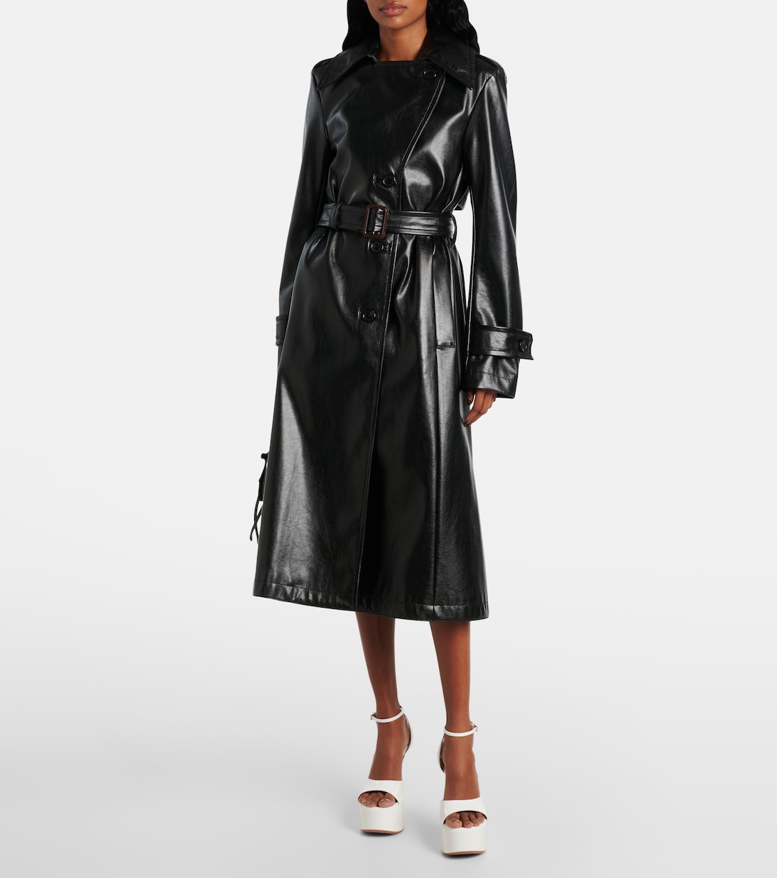 Plateausandalen Aya 155 aus Lackleder | Amina Muaddi